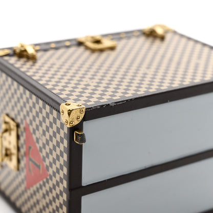Louis Vuitton Damier 1895 Ladies Hat Trunk Mini Malle Chapeaux Jewelry Box Paperweight 9 of 10