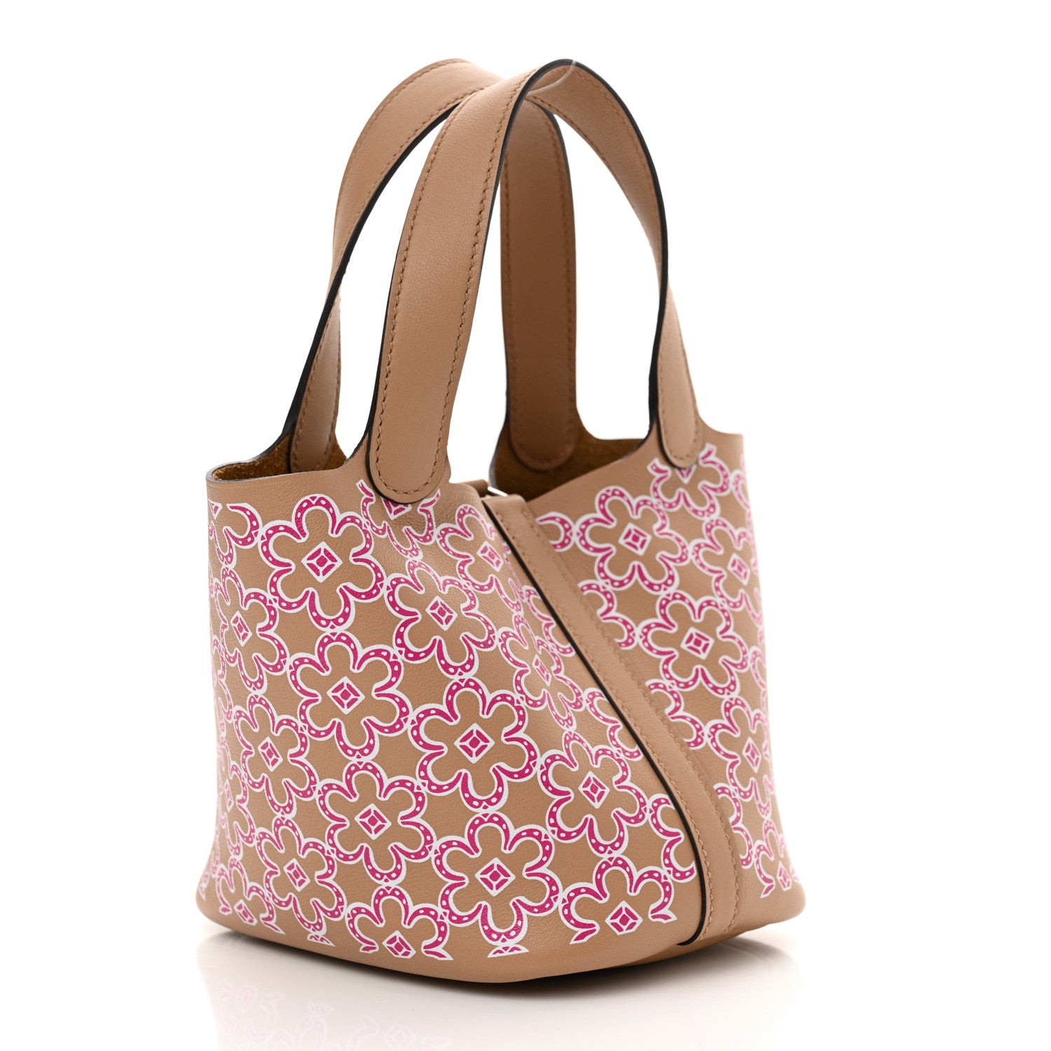Hermes Swift Micro Lucky Daisy Picotin Lock Chai Rose White 3 of 11