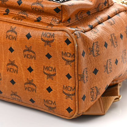 MCM Visetos Studded Medium Stark M Backpack Cognac 8 of 8