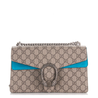 Gucci GG Supreme Monogram Small Dionysus Shoulder Bag Bright Turquoise 1 of 8