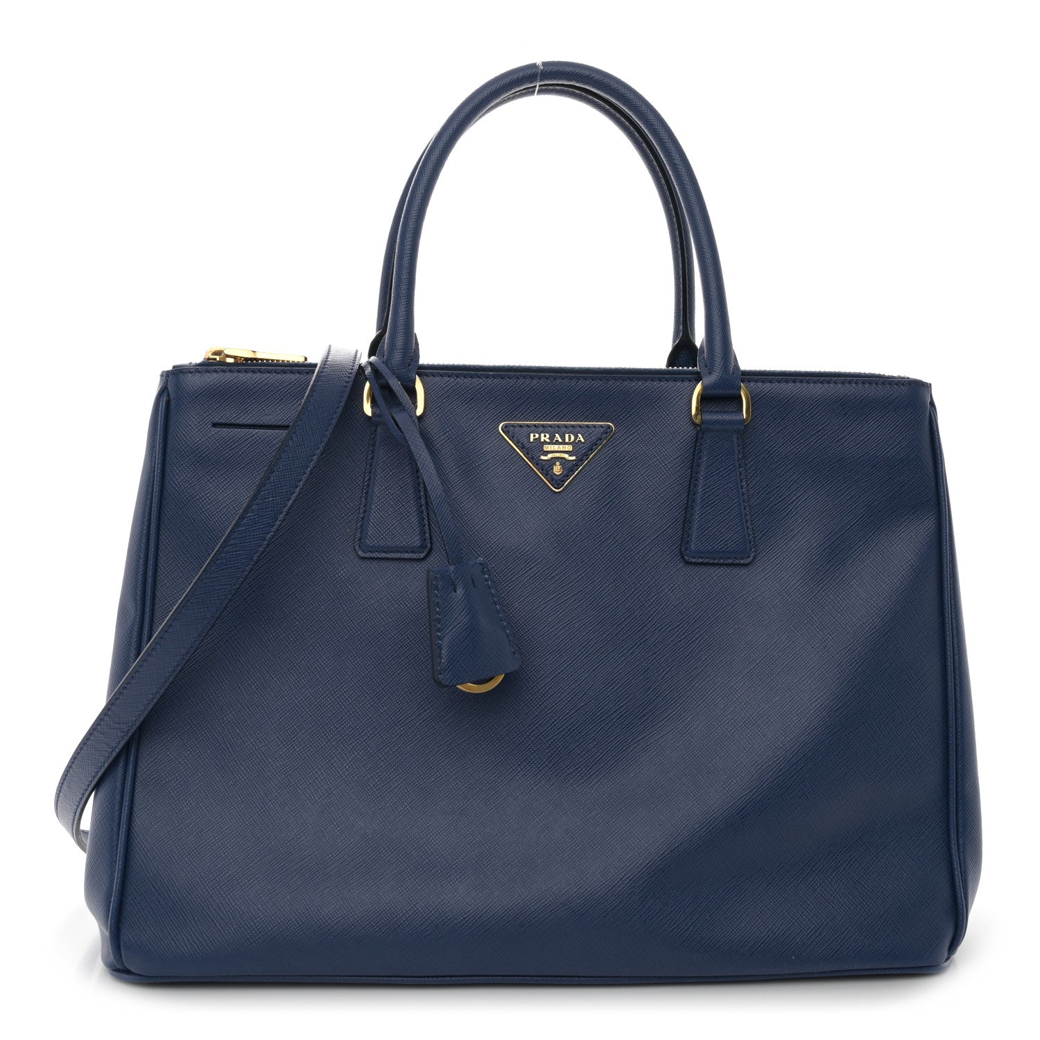 Prada Saffiano Medium Galleria Double Zip Tote Bluette 1 of 16
