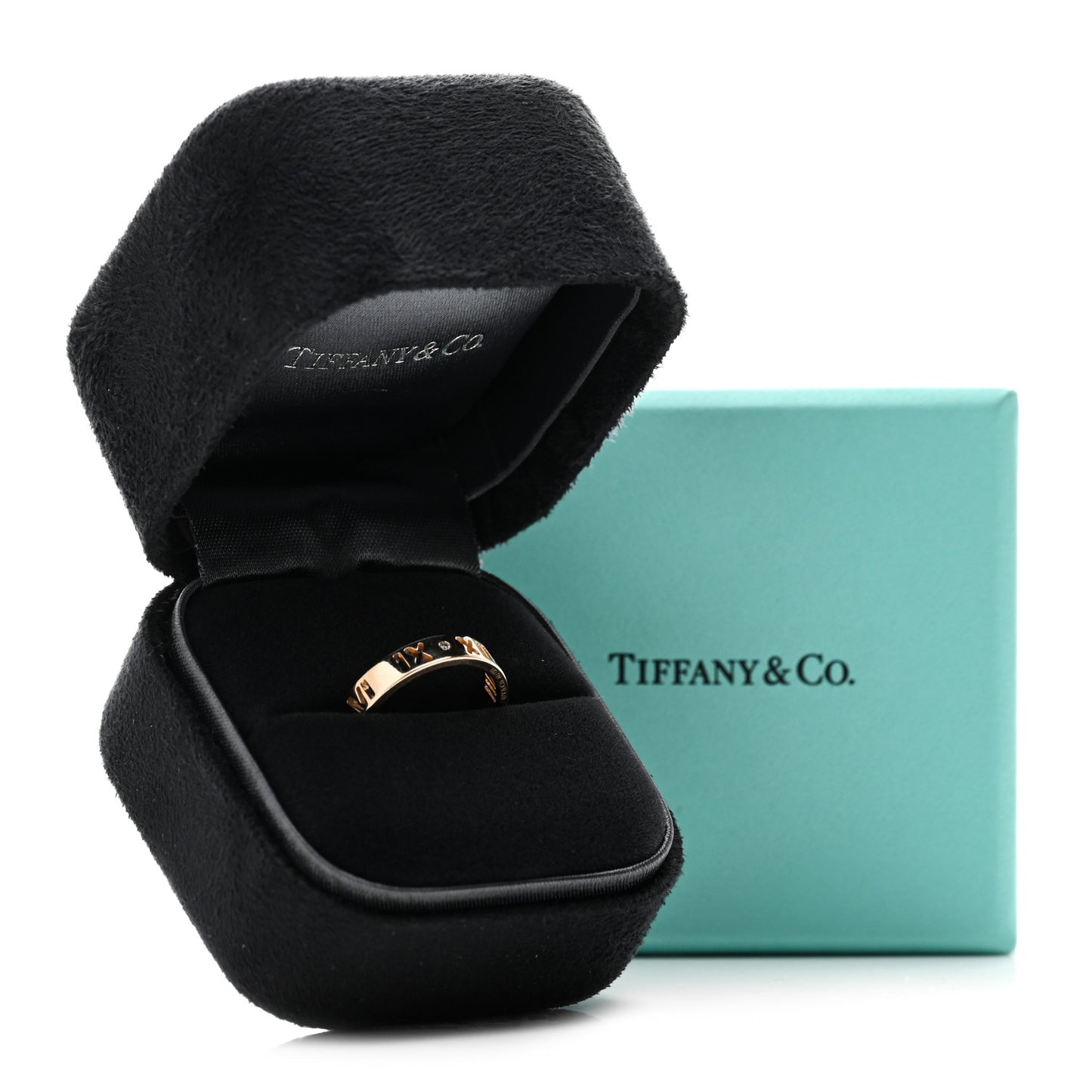 18K Rose Gold Diamond Atlas Pierced Ring 49 5