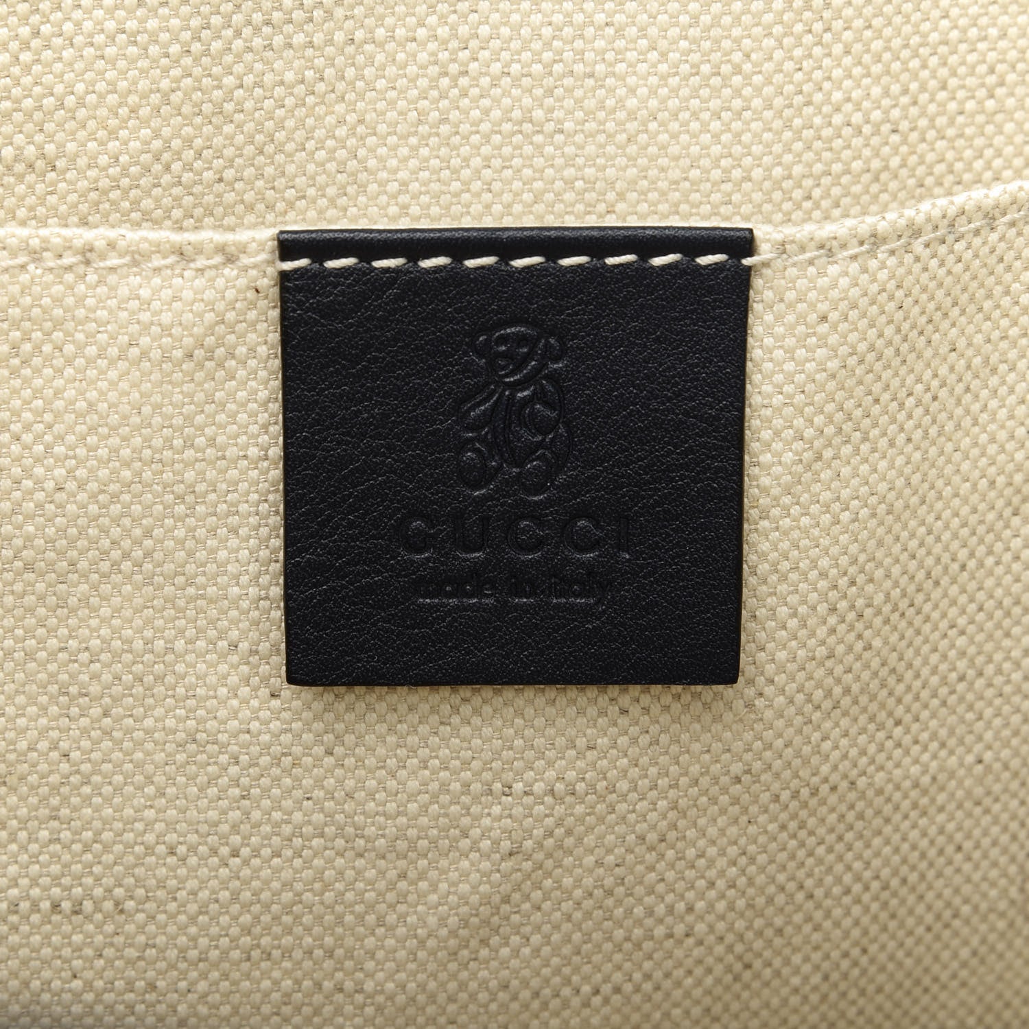 Gucci Calfskin Straw GG Monogram Mini Zoo Bird Tote Black Beige 8 of 10