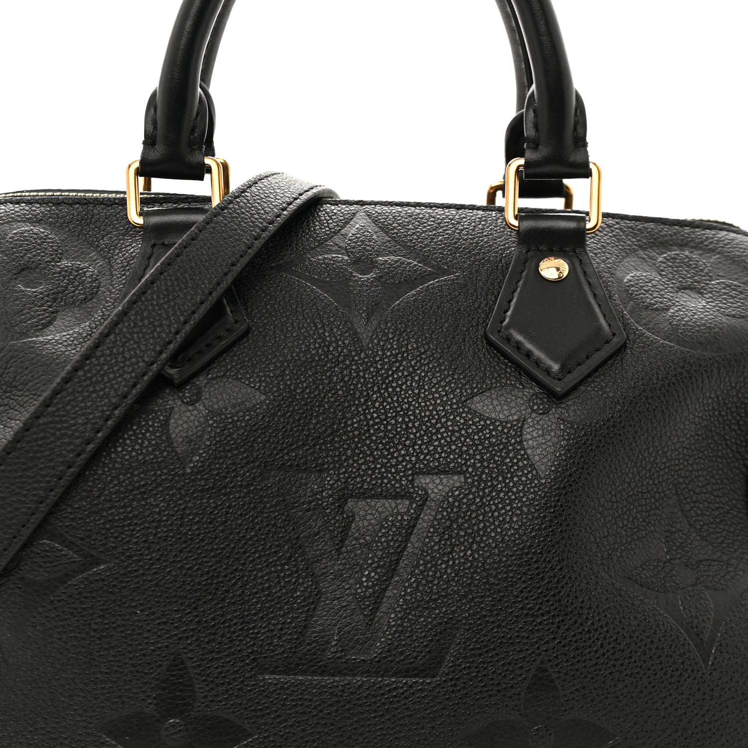 Louis Vuitton Empreinte Monogram Giant Speedy Bandouliere 25 Black 7 of 11
