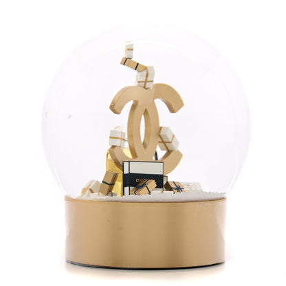 Chanel Glass CC Shopping Bag Snow Globe Gold 4 of 7