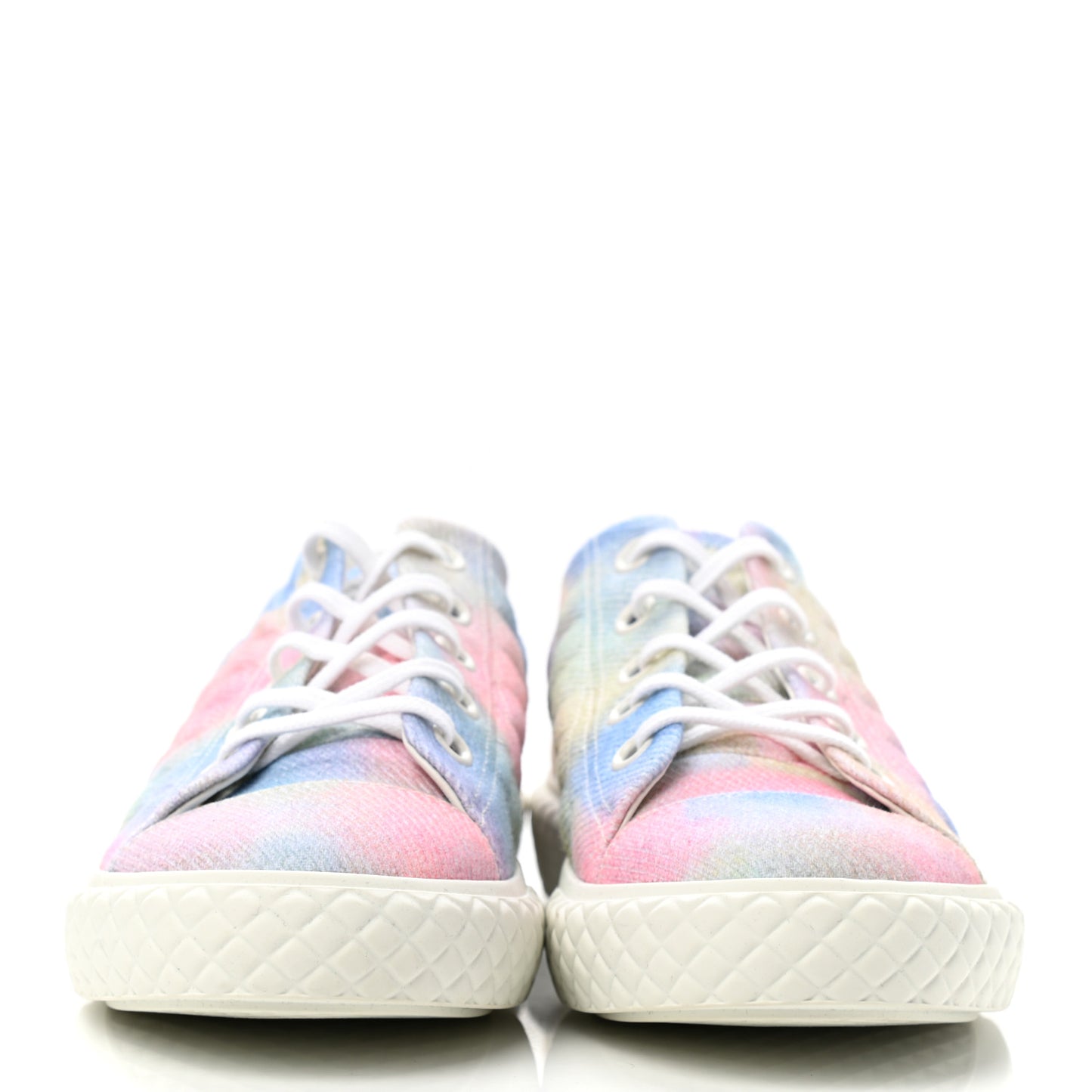 Printed Canvas CC Sneakers 39.5 Green Pink Blue White