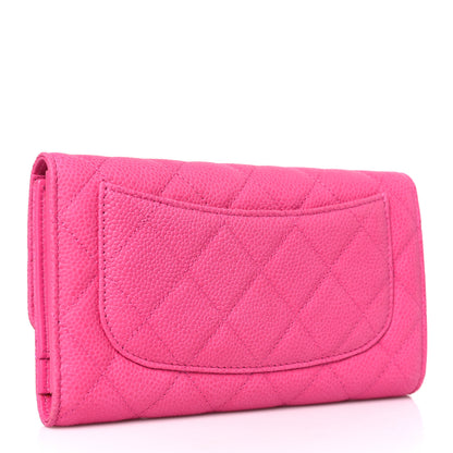 Chanel Caviar Quilted Large Flap Wallet Pink 4 of 10