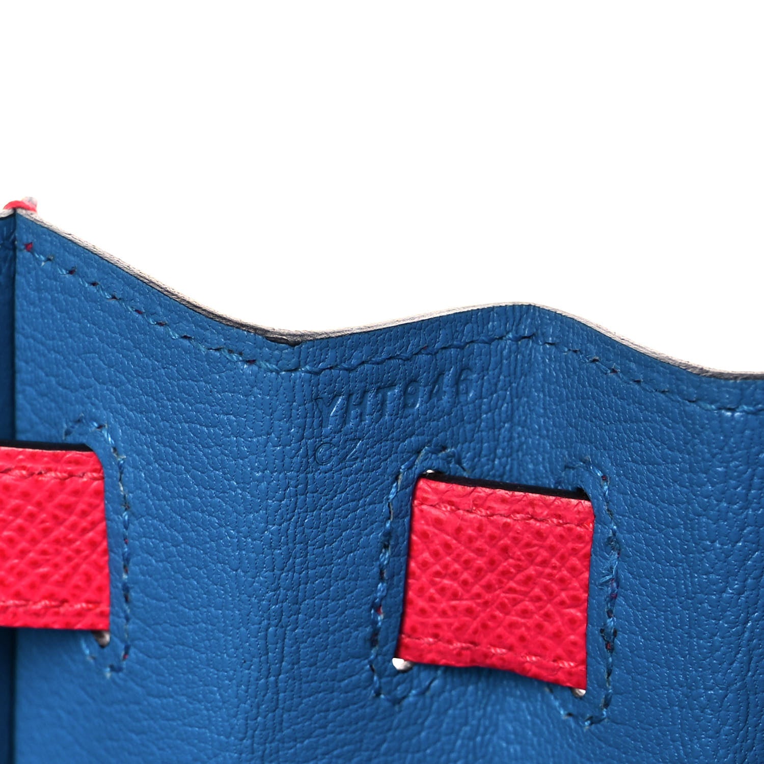 Hermes Epsom Casaque Kelly Sellier 28 Rouge Coeur Rose Extreme Bleu Zanzibar 7 of 16