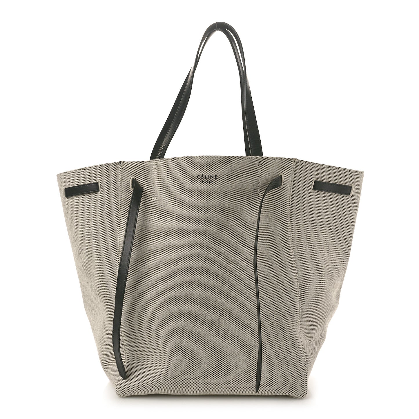 Felt Calfskin Medium Belt Cabas Phantom Black Beige