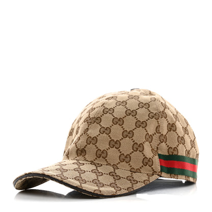 Gucci Monogram Web Baseball Hat M Beige Cocoa 1 of 10