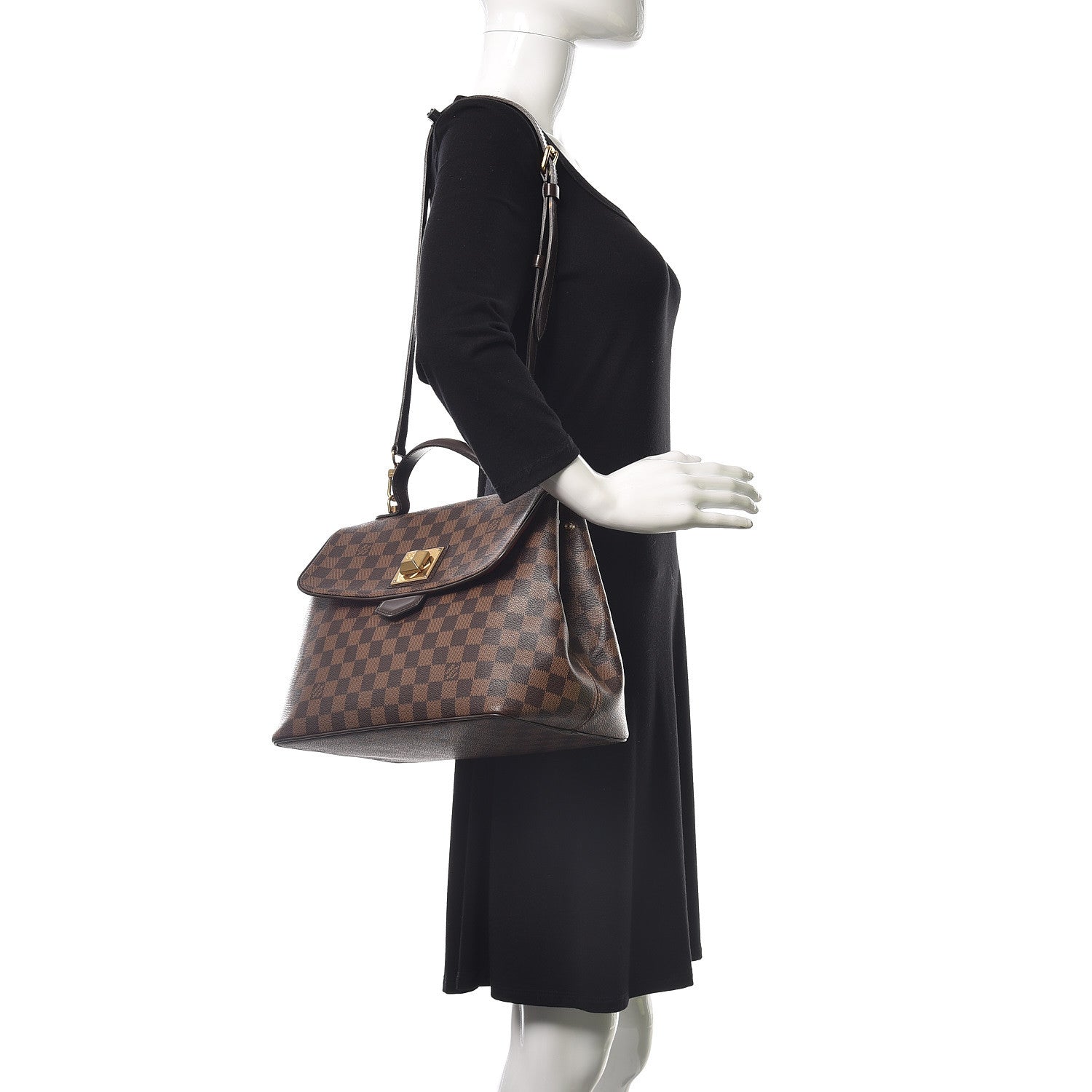 Louis Vuitton Damier Ebene Bergamo MM 2 of 10
