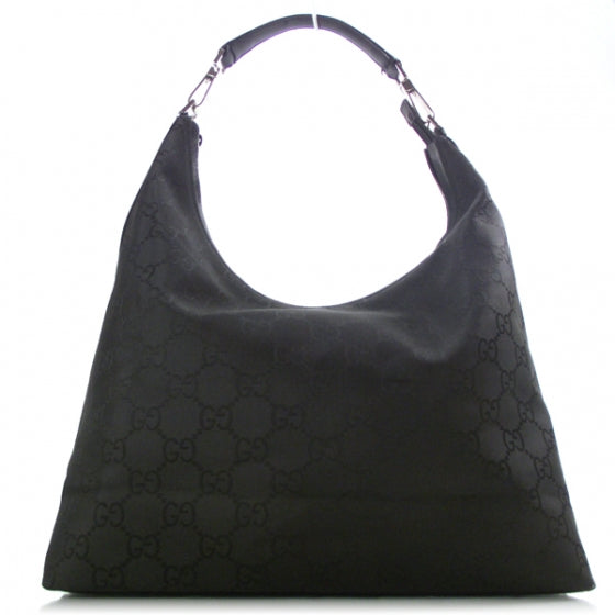 Gucci Nylon Monogram Large Hobo Black 1 of 11