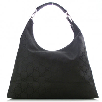 Gucci Nylon Monogram Large Hobo Black 1 of 11