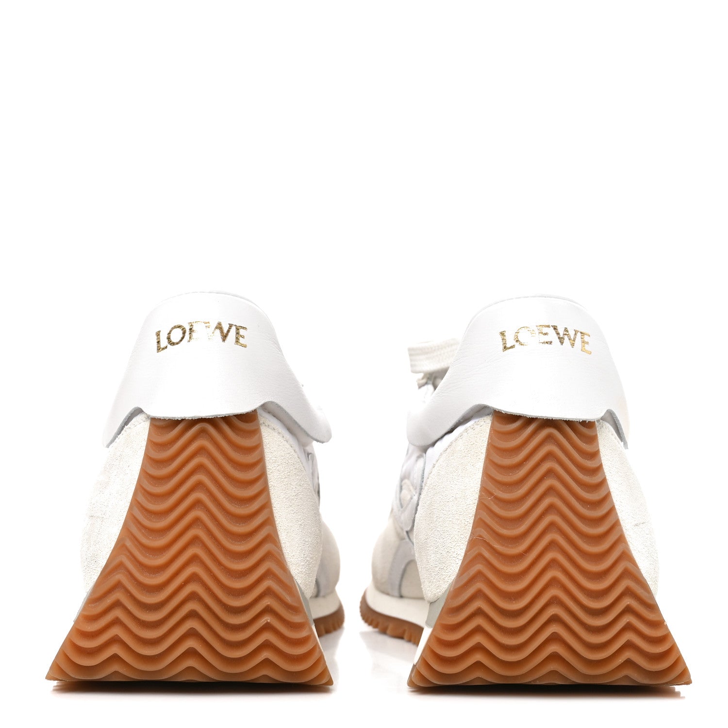 Loewe Nylon Suede Flow Retro Runner Sneakers 40  White 5 of 9