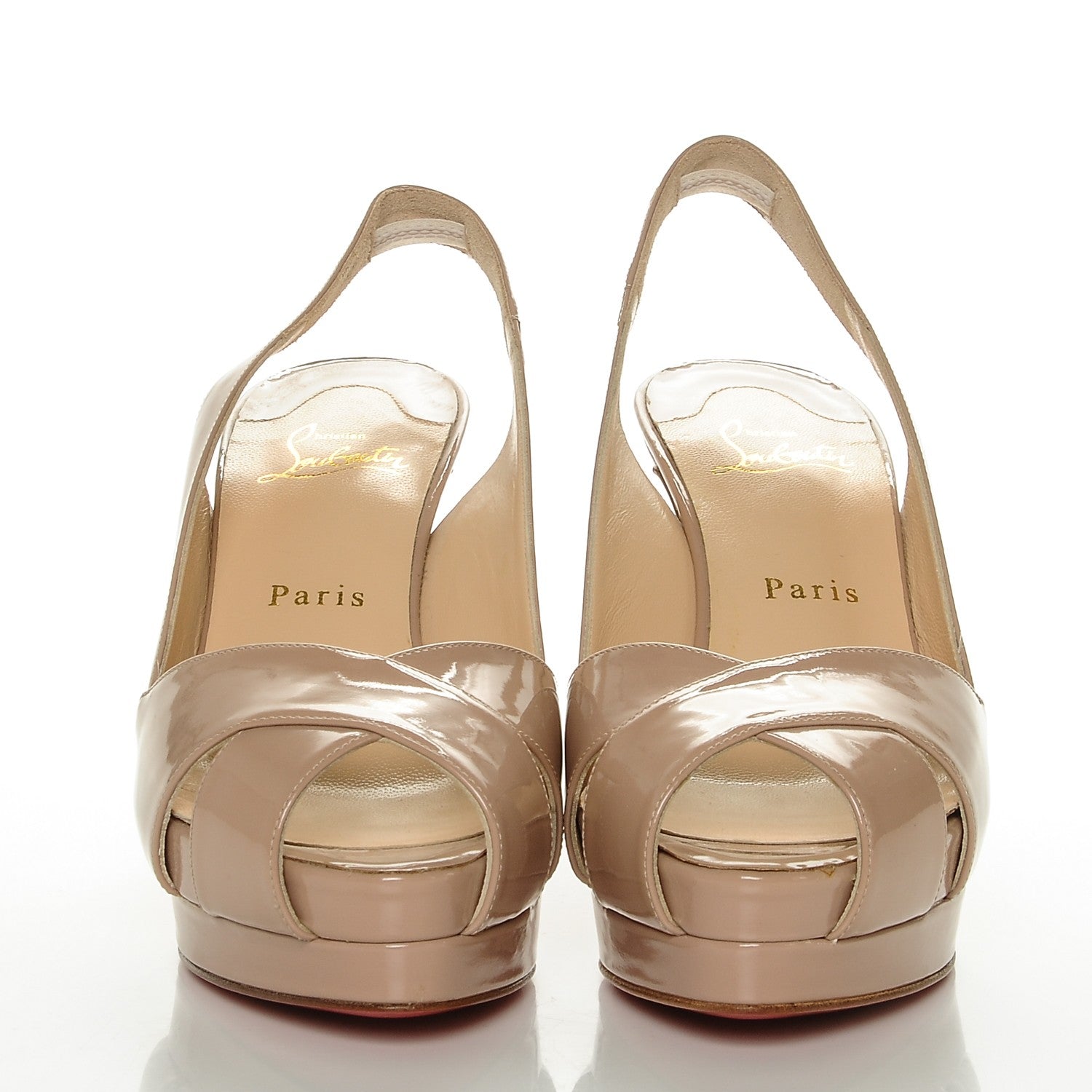 Christian Louboutin Patent Soso 100 Sandals 39 Nude 2 of 7