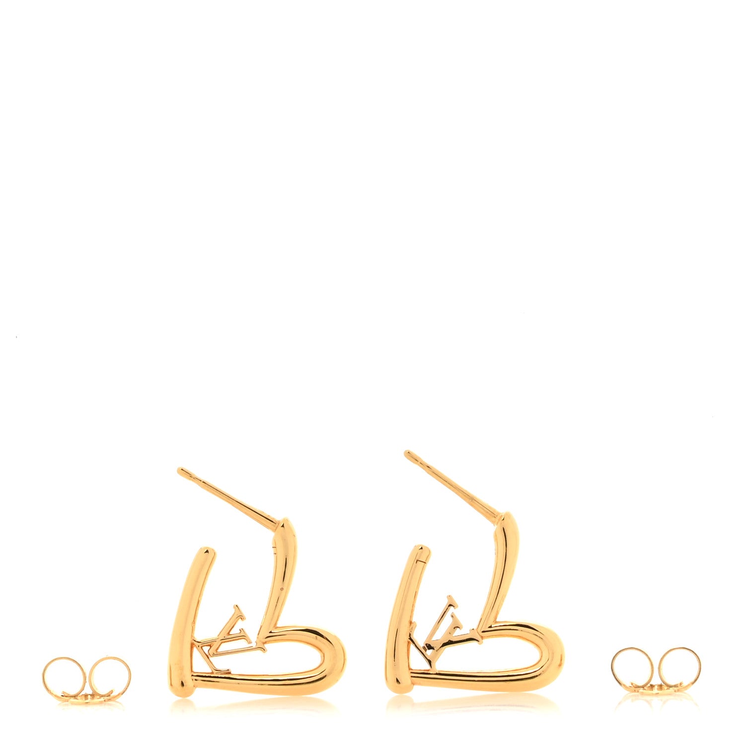 Louis Vuitton Fall In Love Heart Earrings PM Gold 3 of 4