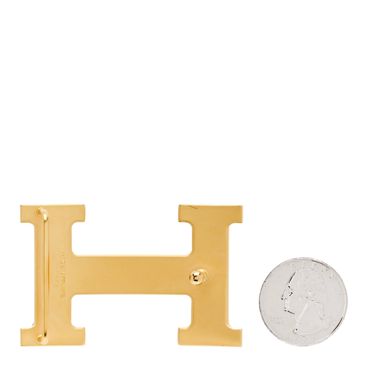 Martelee 32mm H Belt Buckle Gold