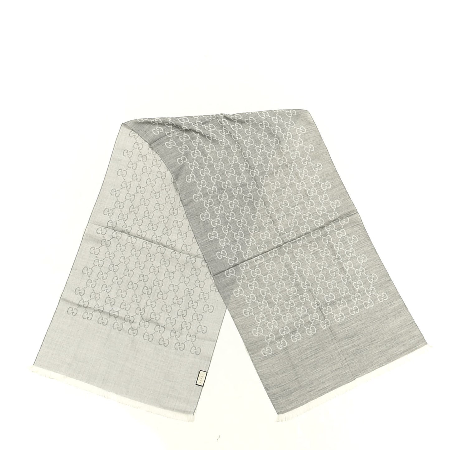 Wool Silk GG Monogram GGNat Scarf Lead