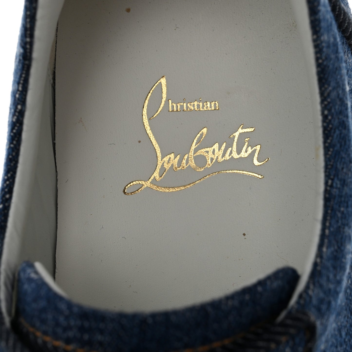 Miss Denim Elo Loubi Orlato Flat Sneakers 38.5 Denim