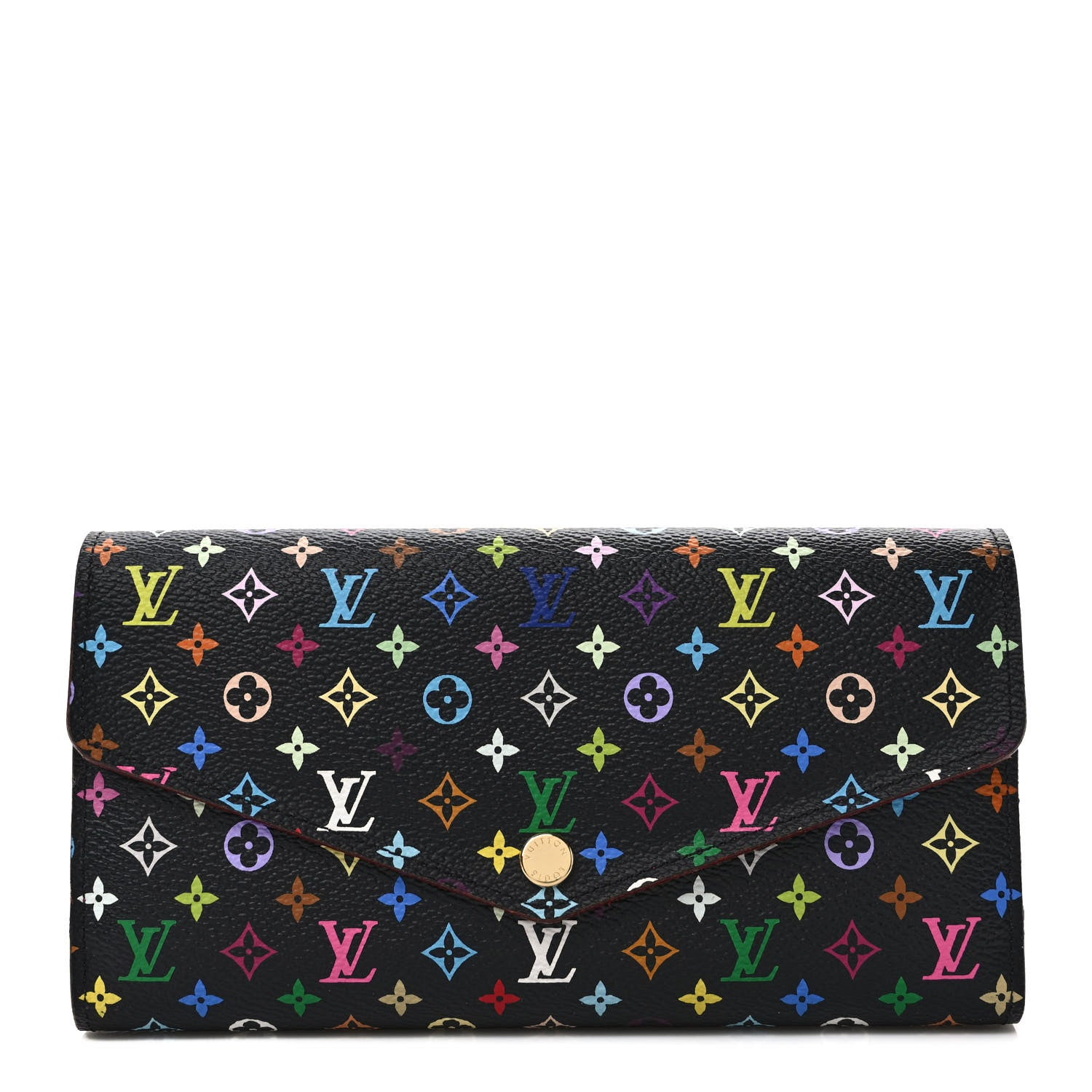 Louis Vuitton Monogram Multicolor Sarah Wallet NM Black Grenade 1 of 6