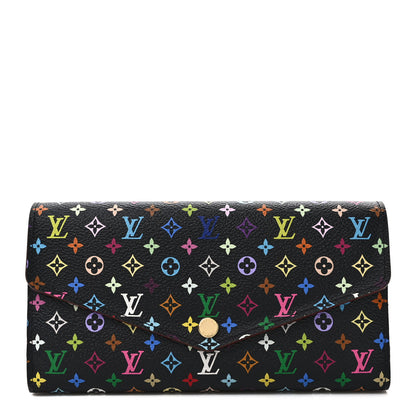 Louis Vuitton Monogram Multicolor Sarah Wallet NM Black Grenade 1 of 6