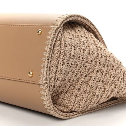 Chanel Calfskin Knit Medium Deauville Tote Beige 9 of 9