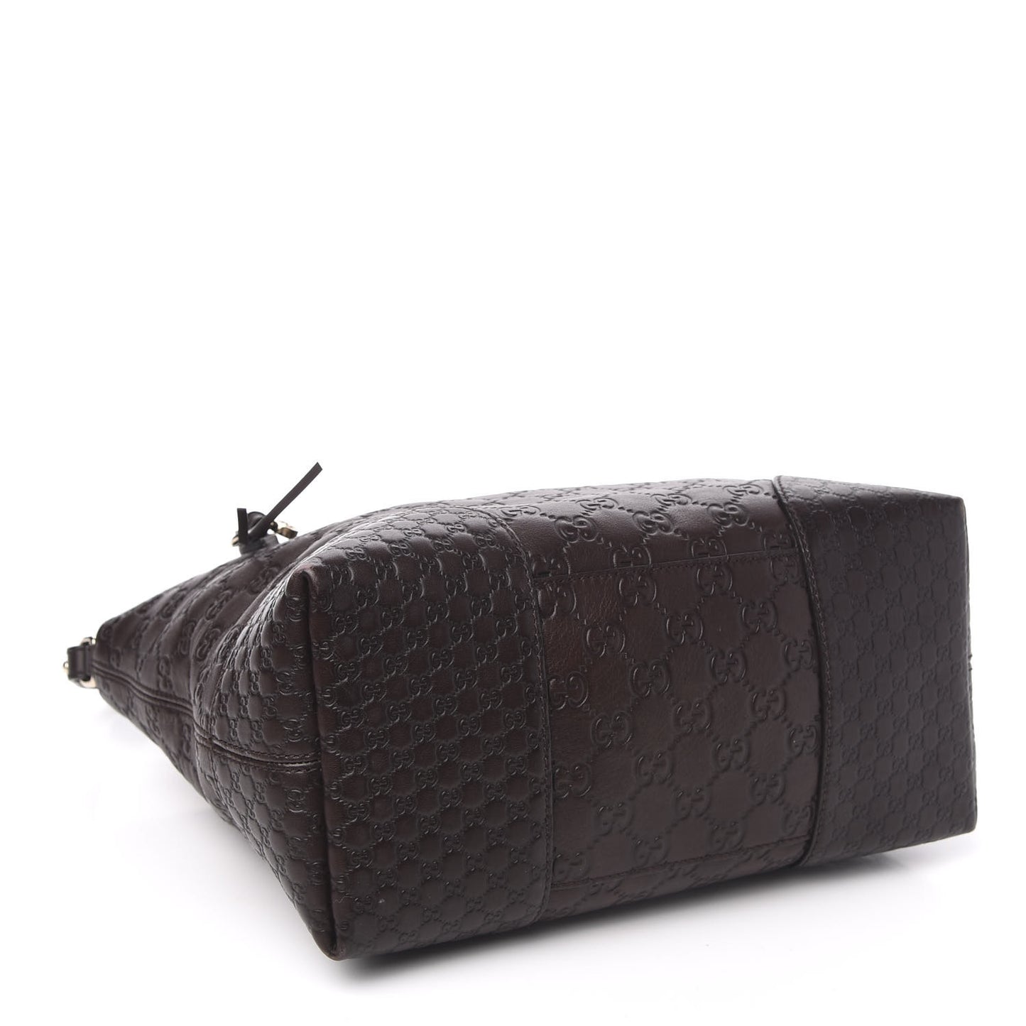 Guccissima Medium Bree Foldover Tote Chocolate