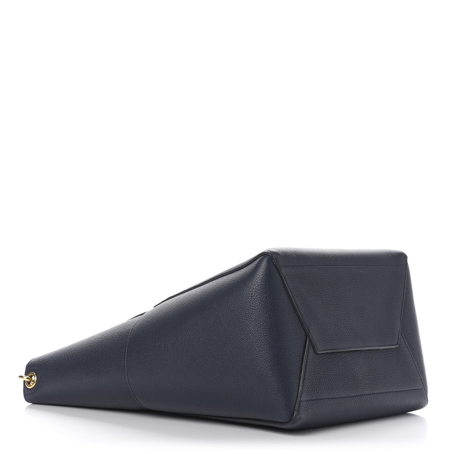 Soft Grained Calfskin Sangle Bucket Bag Navy Blue