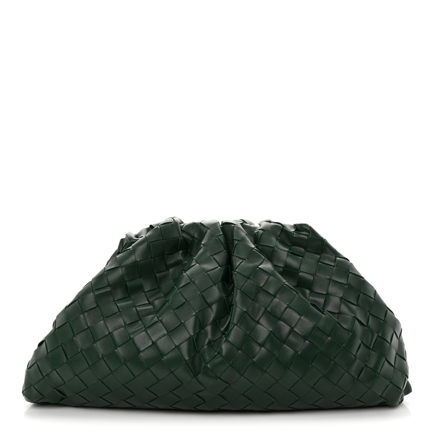 Bottega Veneta Nappa Maxi Intrecciato The Pouch Oversized Clutch Raintree 1 of 8