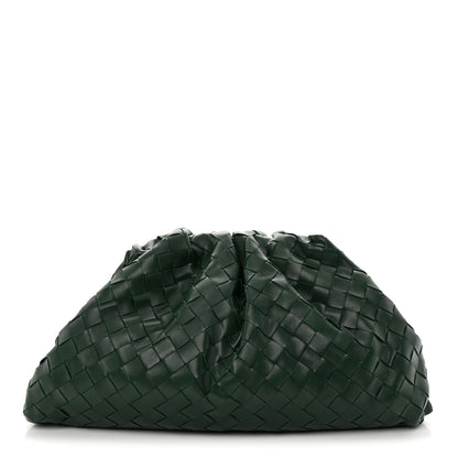 Bottega Veneta Nappa Maxi Intrecciato The Pouch Oversized Clutch Raintree 1 of 8