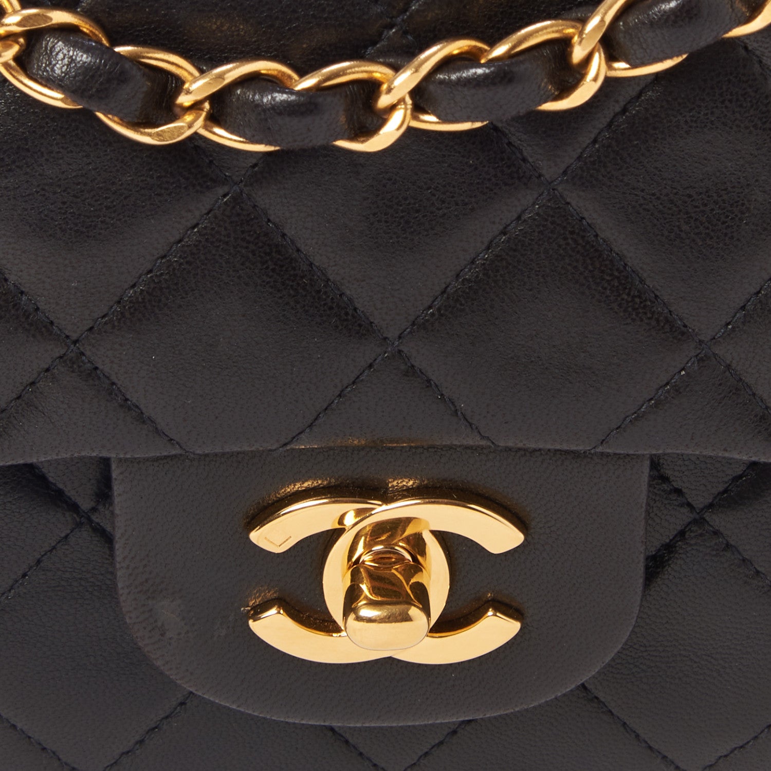 Chanel Lambskin Quilted Small Double Flap Black 8 of 10