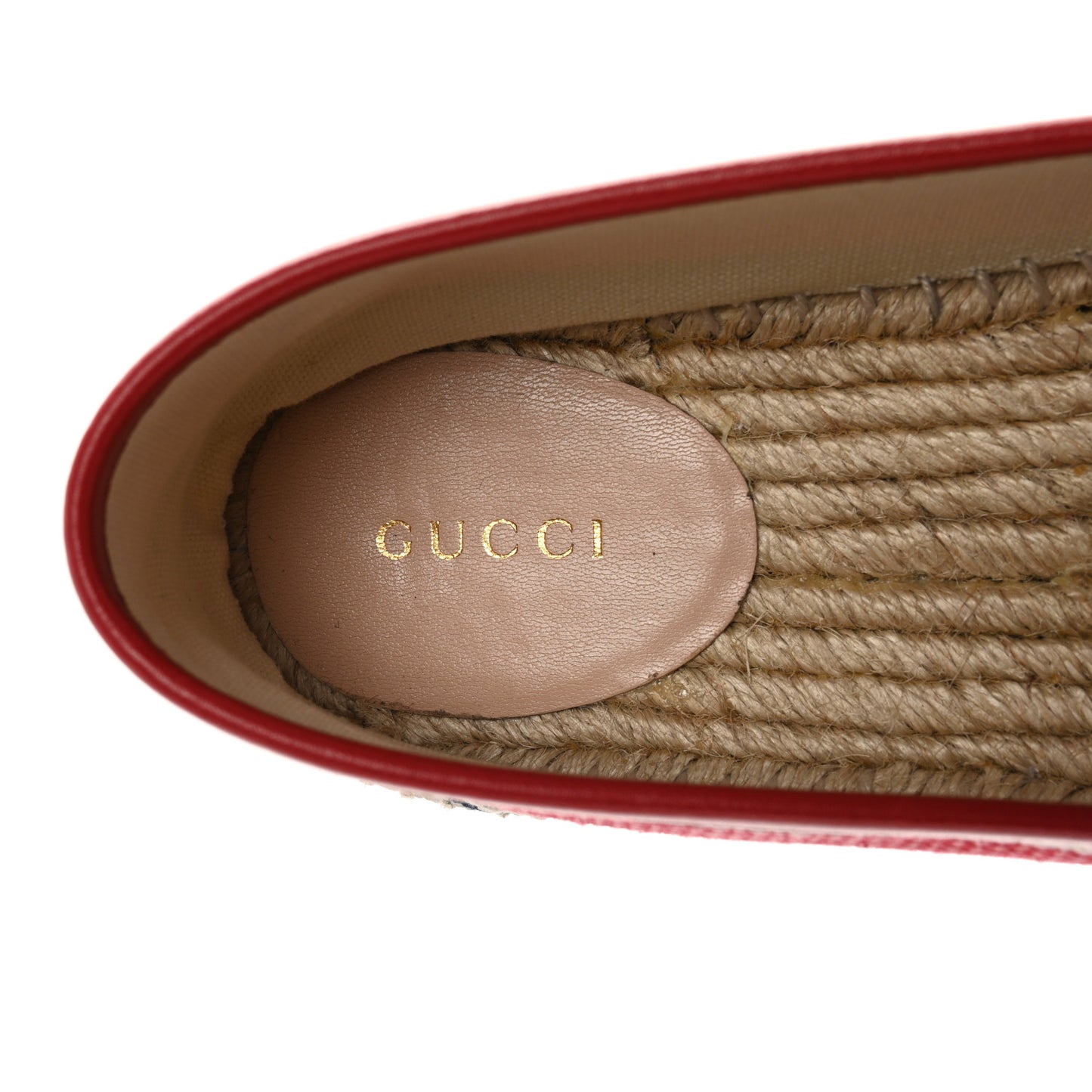 Canvas Sylvie Stripe Logo Platform Espadrilles 39.5 Mystic White Hibiscus Red Maritime