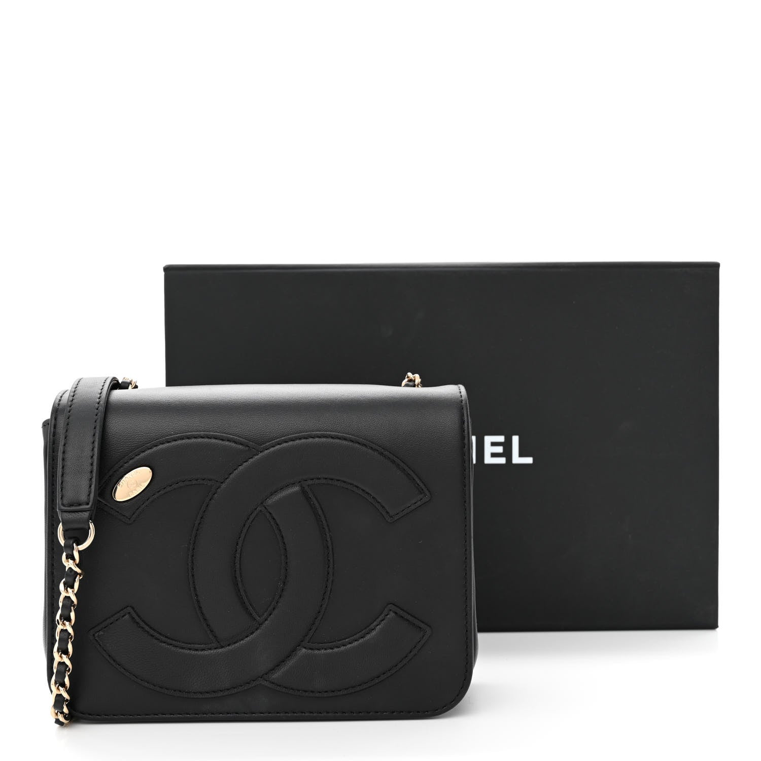 Chanel Lambskin CC Mania Flap Bag Black 11 of 11