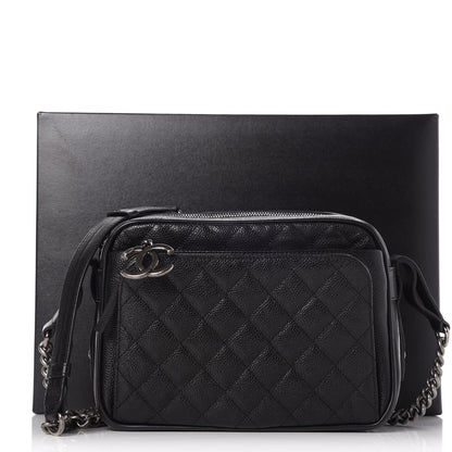 Chanel Caviar Quilted Medium Business Trip Camera Bag Black 8 of 8