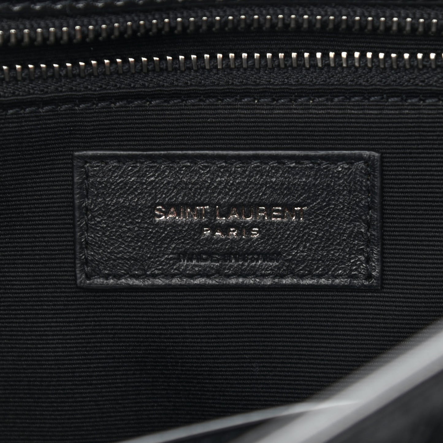 Crinkled Calfskin Matelasse Monogram Large Niki Chain Satchel Black