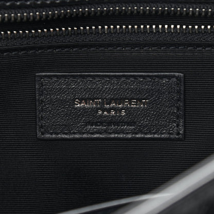 Saint Laurent Crinkled Calfskin Matelasse Monogram Large Niki Chain Satchel Black 6 of 12