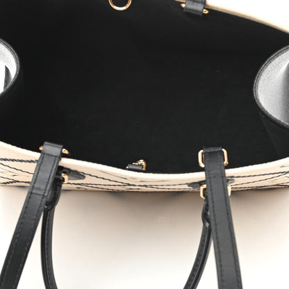 Louis Vuitton Empreinte Monogram Giant Broderies Onthego MM Cream Black 5 of 12