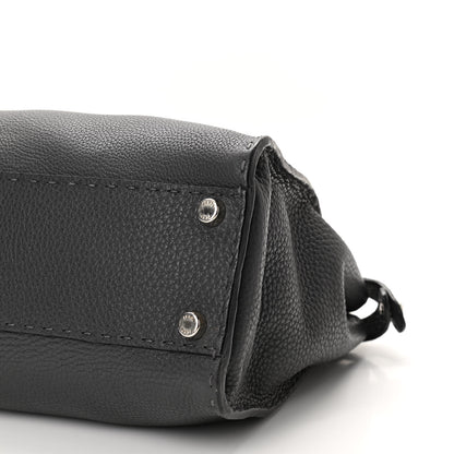 Fendi Cuoio Romano Selleria Bi-Color Medium Peekaboo Iconic Satchel Asfalto Latte 10 of 12