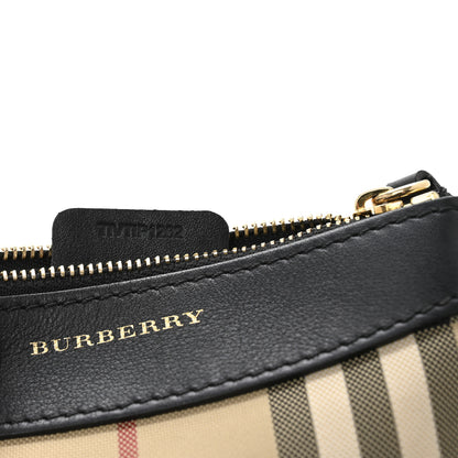 Burberry Haymarket Check Zip Pouch Black 7 of 9