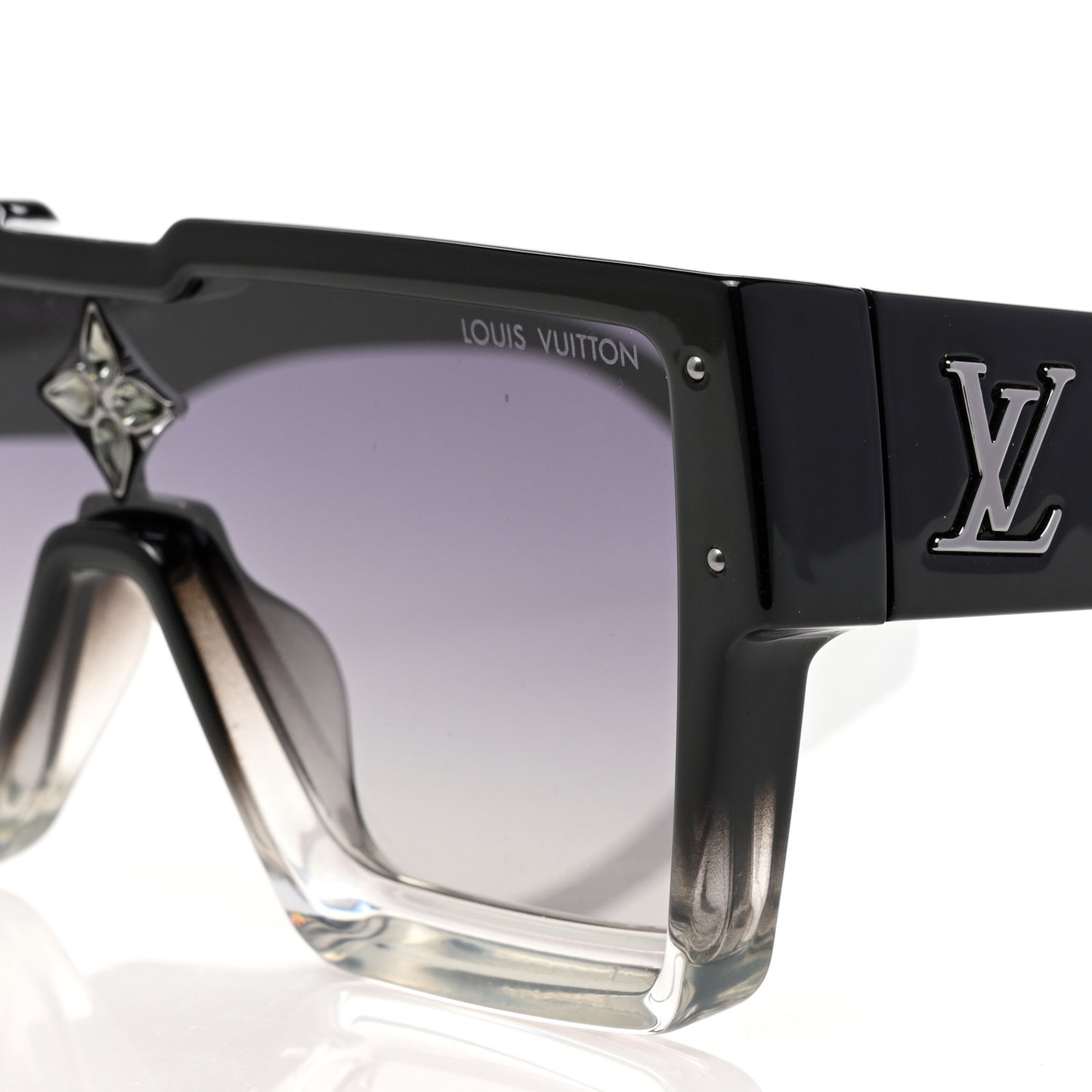 Acetate Swarovski Crystal Cyclone Sunglasses Z1736W Black