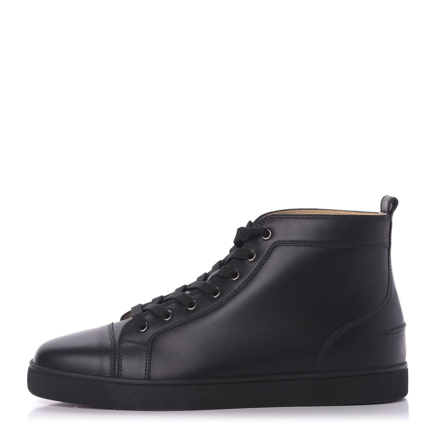 Calfskin Mens Louis High Top Sneakers 46 Black
