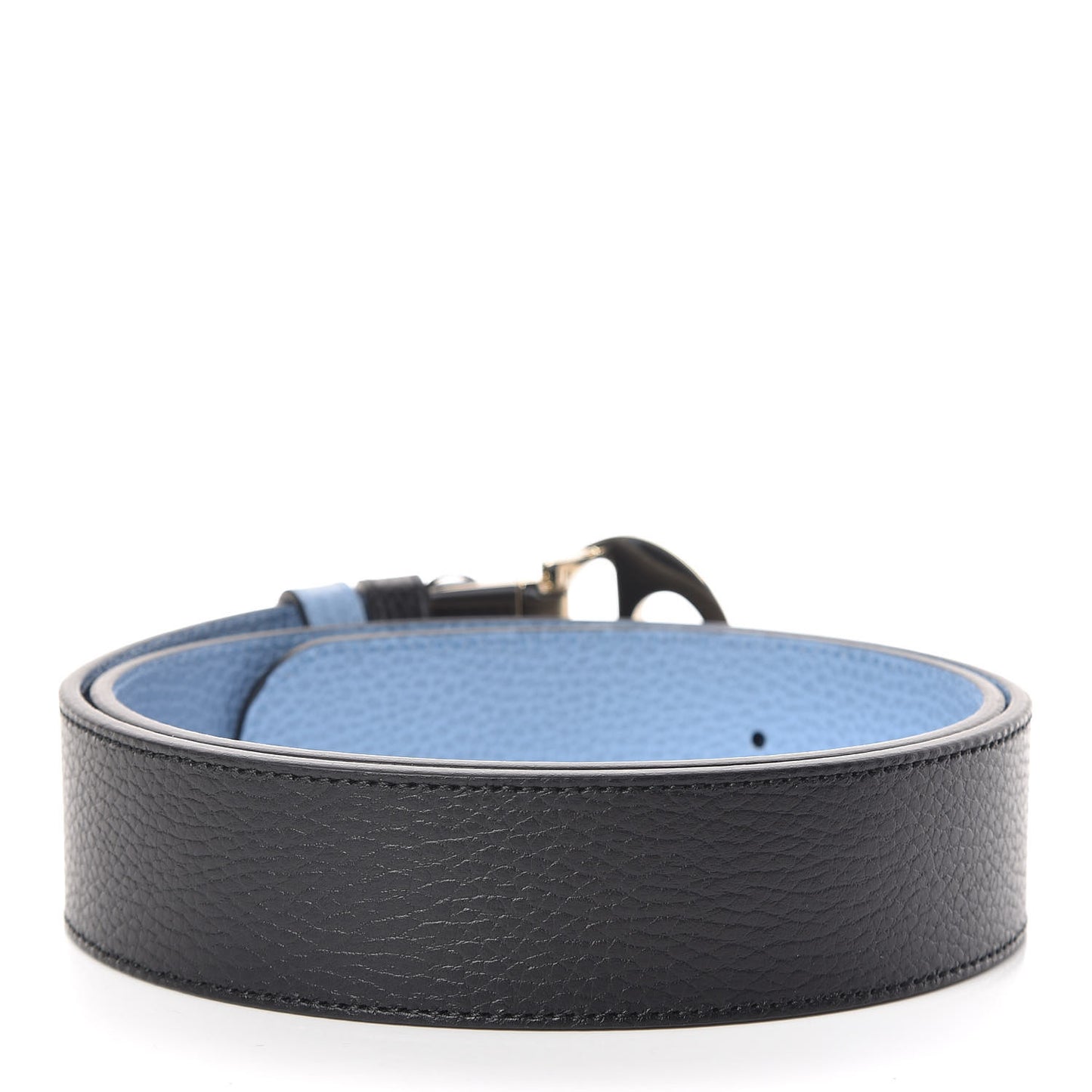 Dollar Calfskin 1973 Reversible Belt 90 36 Black Mineral Blue