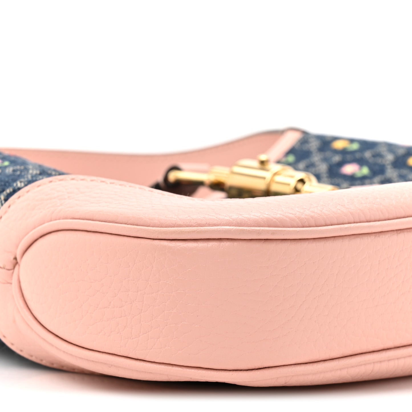 New Denim GG Monogram Calfskin Love Parade Small Jackie 1961 Hobo Light Pink