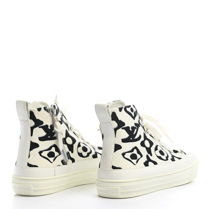 Louis Vuitton X UF Calfskin Tufted Monogram Stellar Sneaker Boots 39 White Black 4 of 9