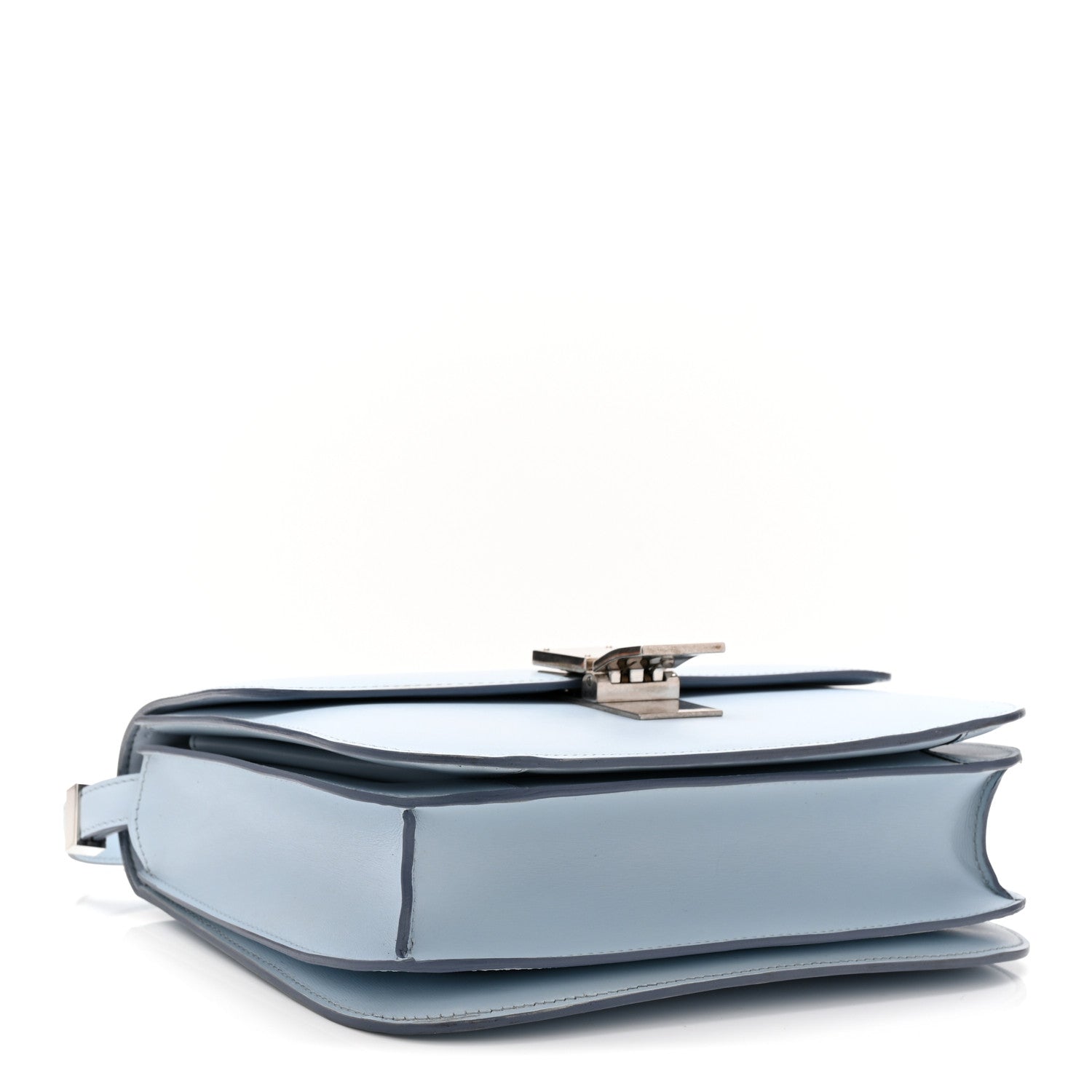 Celine Box Calfskin Medium Classic Box Flap Bag Pale Blue 4 of 10