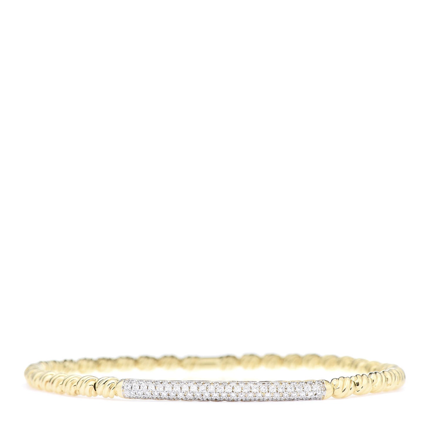 18K Yellow Gold Diamond Petite Pave Flex Bracelet