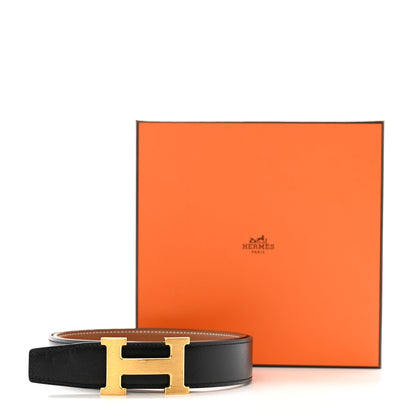Hermes Box Togo 32mm H Belt 80 32 Black Gold 8 of 8