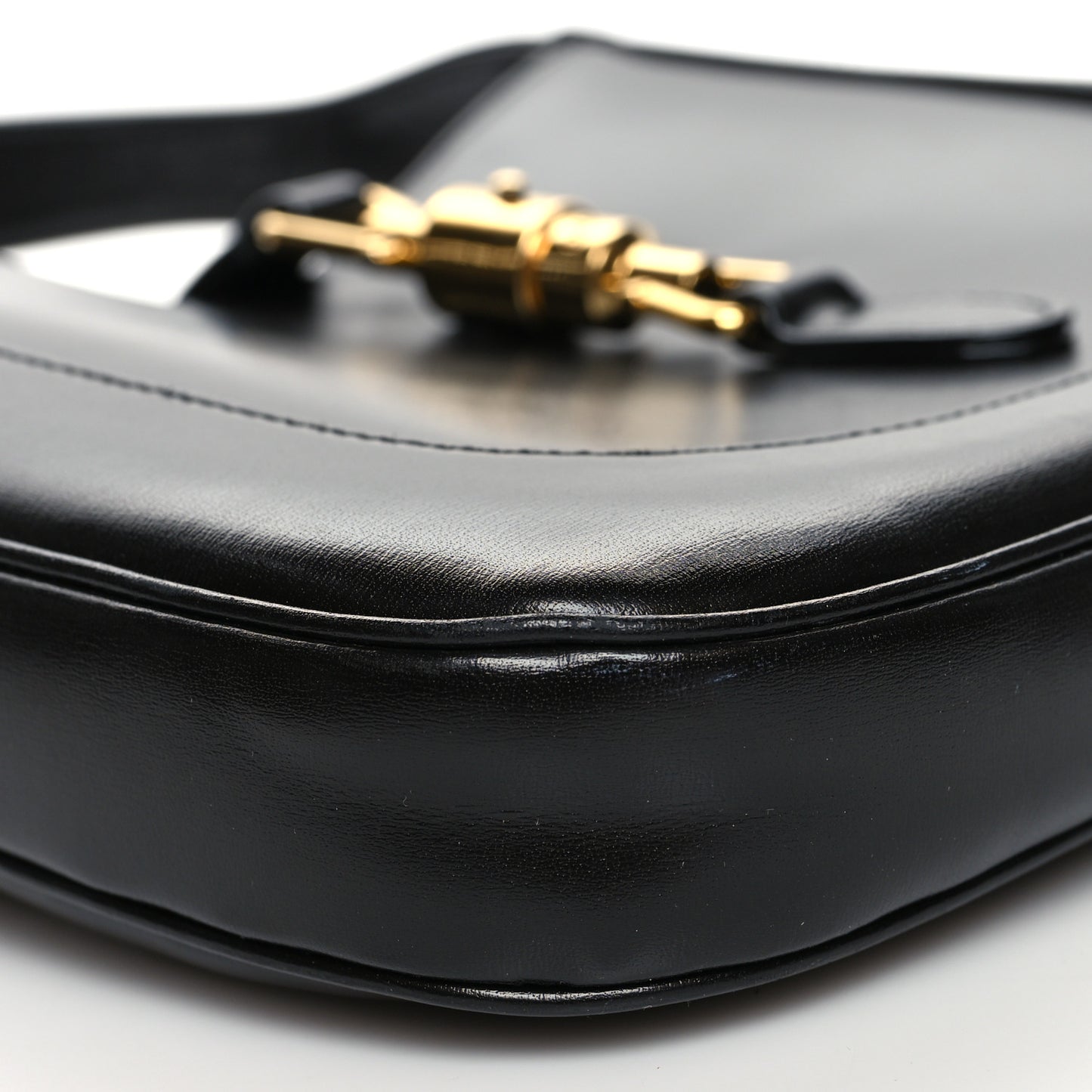 Boarded Dyana Lux Calfskin Small Jackie 1961 Hobo Black