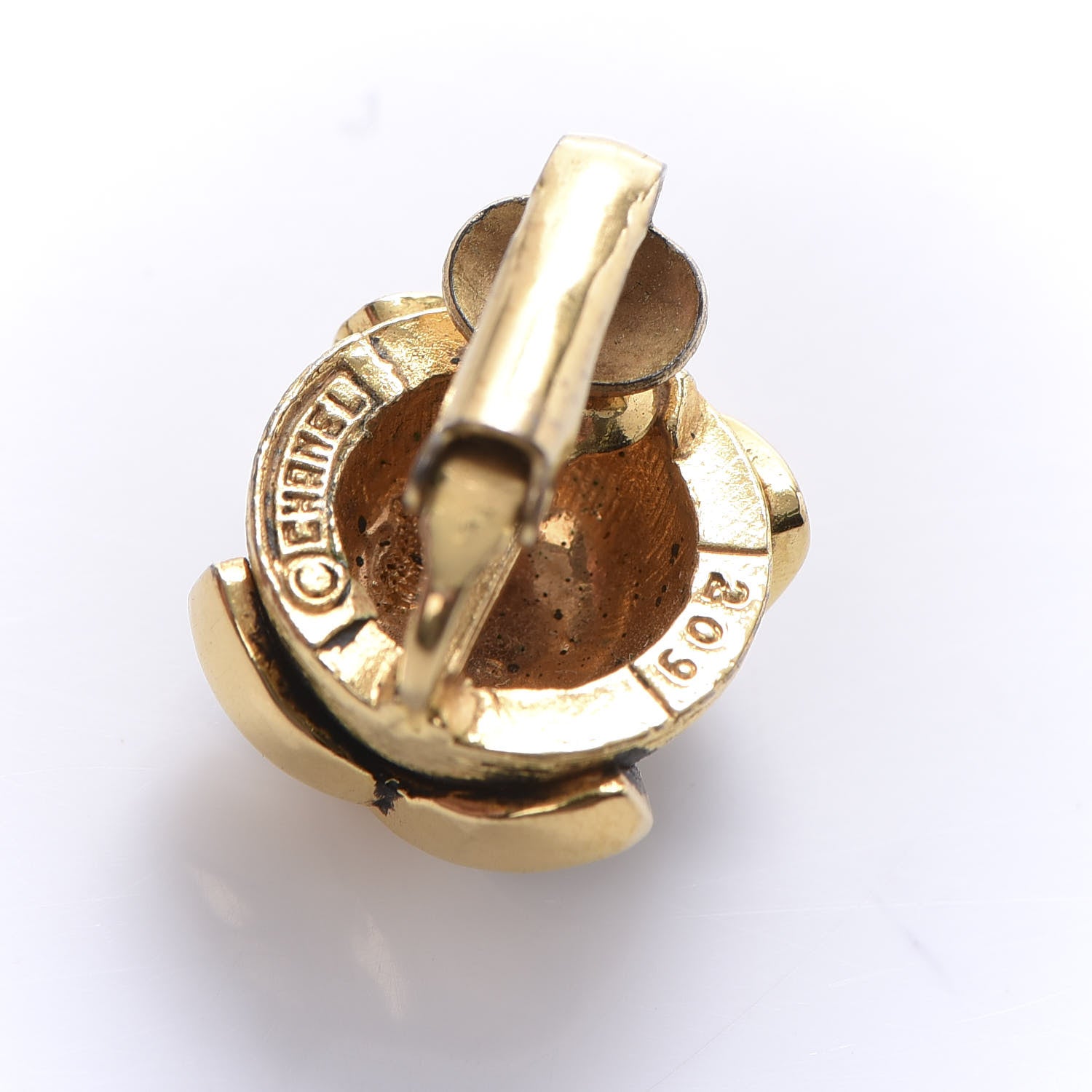 Chanel CC Clip On Earrings Gold 3 of 4