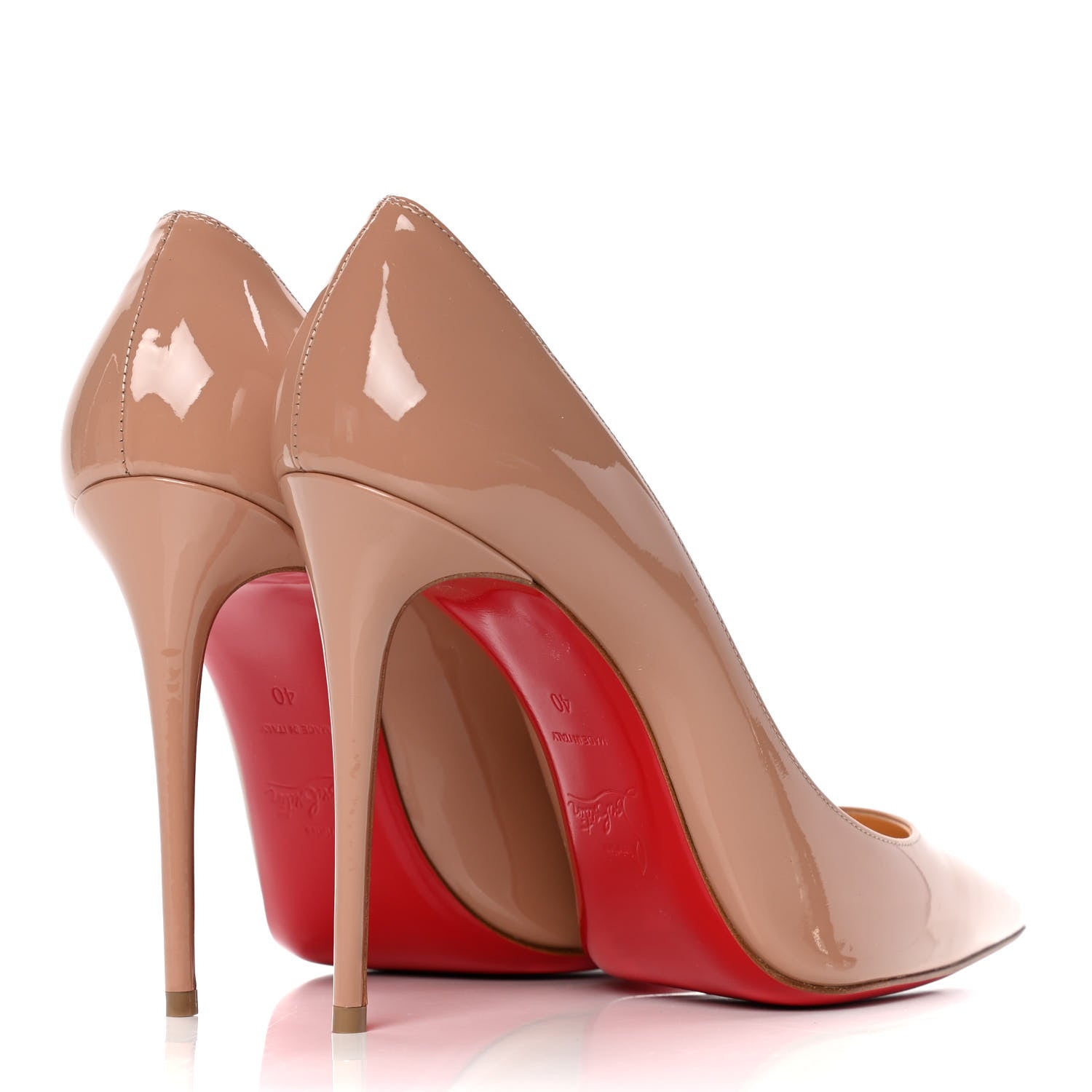 Christian Louboutin Patent Kate 100 Pumps 40 Nude 4 of 10